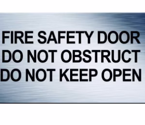TRAFFOLYTE SIGN - FIRE DOOR DO NOT OBSTRUCT DO NOT KEEP OPEN 250 X 150